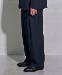 BALLUTE（バリュート）の「DRAPE DEEP ONE-TUCK PANTS (ダークネイビー)（スラックス）」