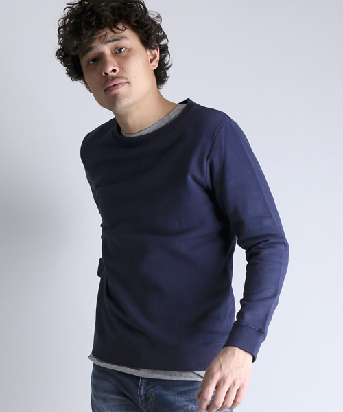 Denime（ドゥニーム）の「CREWNECK SWEAT/クルーネックスウェット（スウェット・メンズ・ピンク/ホワイト/グレー/ネイビー・LARGE/SMALL/X-LARGE/MEDIUM）」の3枚目の写真