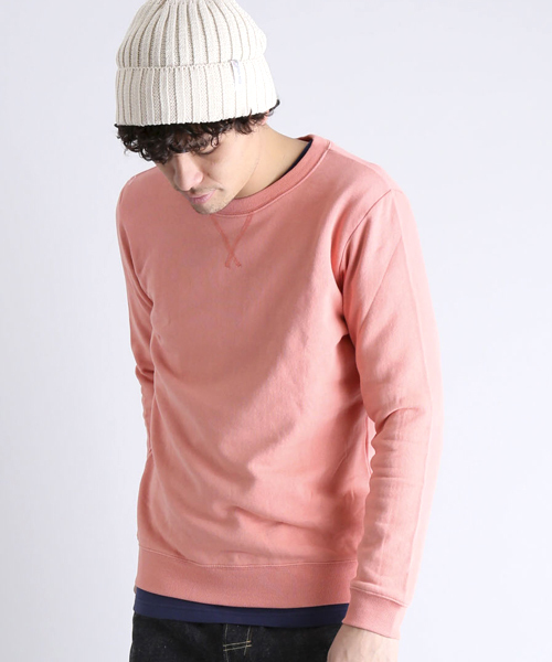 Denime（ドゥニーム）の「CREWNECK SWEAT/クルーネックスウェット（スウェット・メンズ・ピンク/ホワイト/グレー/ネイビー・LARGE/SMALL/X-LARGE/MEDIUM）」の4枚目の写真