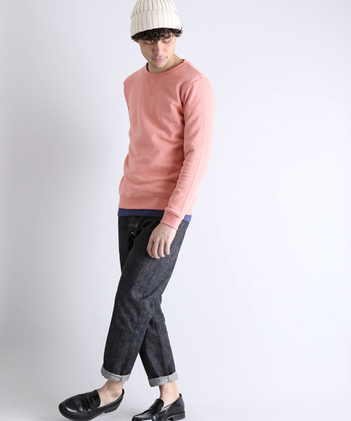Denime（ドゥニーム）の「CREWNECK SWEAT/クルーネックスウェット（スウェット・メンズ・ピンク/ホワイト/グレー/ネイビー・LARGE/SMALL/X-LARGE/MEDIUM）」の19枚目の写真