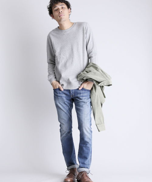 Denime（ドゥニーム）の「CREWNECK SWEAT/クルーネックスウェット（スウェット・メンズ・ピンク/ホワイト/グレー/ネイビー・LARGE/SMALL/X-LARGE/MEDIUM）」の14枚目の写真