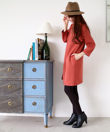 N.（N. Natural Beauty Basic） | Vネックタックワンピ－ス(ワンピース)