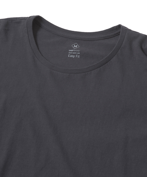DAILY STANDARD by SANDINISTA(デイリースタンダードバイサンディニスタ)の「Cadet Easy Fit Tee / イージフィットTシャツ(Tシャツ/カットソー・メンズ・ホワイト/チャコールグレー/ネイビー/ヘザーグレー/ブラック・SMALL/MEDIUM/LARGE)」の6枚目の写真
