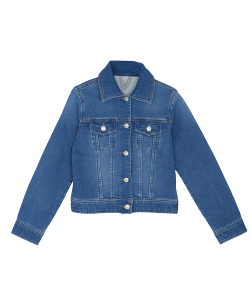 dazzlin(ダズリン)の「パイピングカットデニムGジャン(デニムジャケット・レディース・ブルー/インディゴブルー・SMALL/MEDIUM)」の13枚目の写真