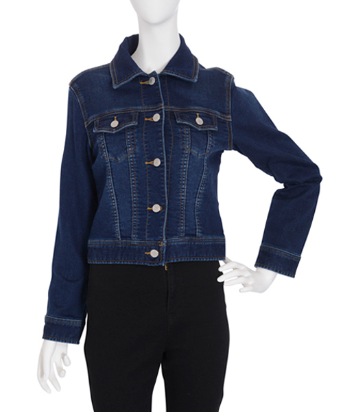 dazzlin(ダズリン)の「パイピングカットデニムGジャン(デニムジャケット・レディース・ブルー/インディゴブルー・SMALL/MEDIUM)」の14枚目の写真