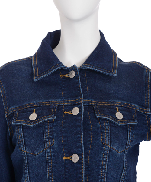 dazzlin(ダズリン)の「パイピングカットデニムGジャン(デニムジャケット・レディース・ブルー/インディゴブルー・SMALL/MEDIUM)」の17枚目の写真