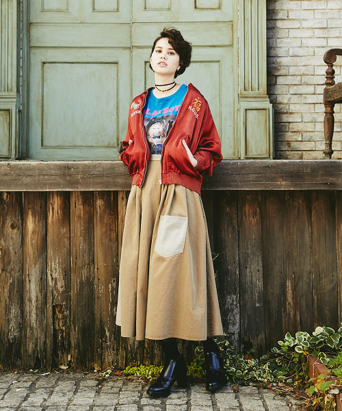 HYSTERIC GLAMOUR（ヒステリックグラマー）の「ミリタリータックフレアSK（スカート・レディース・ベージュ/カーキ/ブラック・SMALL/MEDIUM）」の10枚目の写真