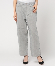 Moname | Moname   ヒッコリー デニムストライプパンツ   WIDE PANTS(ワイドパンツ)  41172214(デニムパンツ)