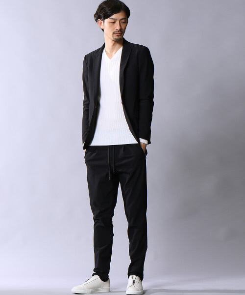 5351 POUR LES HOMMES(ゴーサンゴーイチプールオム)の「【定番/新色】ホールガーメントVネックニット(ニット/セーター・メンズ・ブルー/ホワイト×ブラック/ホワイト/ブラック/レッド・44/46/48)」の6枚目の写真