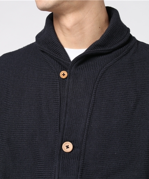A VONTADE(アボンタージ)の「【A VONTADE】ア ボンタージ/RUSEEL SHAWL COLLAR CARDIGAN(カーディガン/ボレロ・メンズ・ネイビー/キャメル・SMALL/MEDIUM)」の6枚目の写真