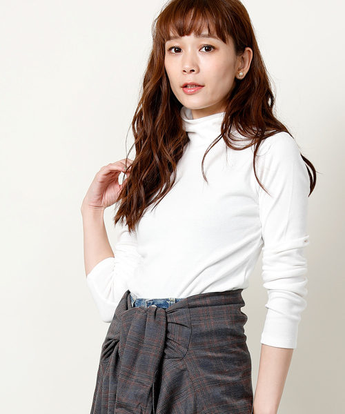 FREAK'S STORE（フリークスストア）の「フライスタートルネック（Tシャツ/カットソー・レディース・ブラック/オフホワイト/その他13/チャコールグレー・ﾌﾘ-）」の2枚目の写真