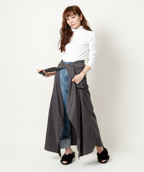 FREAK'S STORE（フリークスストア）の「フライスタートルネック（Tシャツ/カットソー・レディース・ブラック/オフホワイト/その他13/チャコールグレー・ﾌﾘ-）」の11枚目の写真