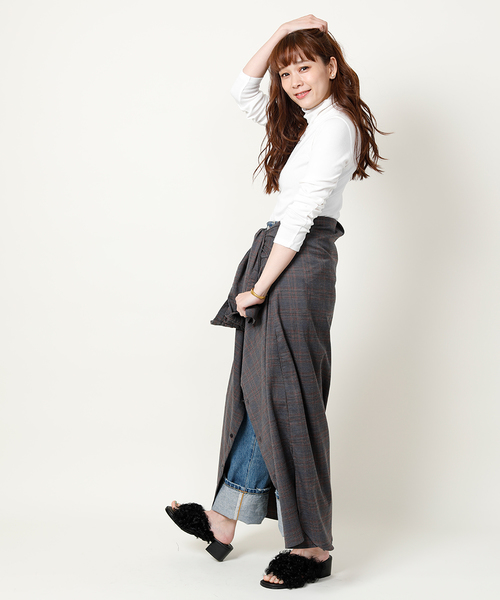 FREAK'S STORE（フリークスストア）の「フライスタートルネック（Tシャツ/カットソー・レディース・ブラック/オフホワイト/その他13/チャコールグレー・ﾌﾘ-）」の14枚目の写真