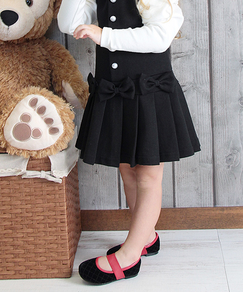 Rora（ローラ）の「メラ ジャンパースカート(2color)（ジャンパースカート・キッズ・ブラック/ネイビー・90㎝/110cm/120cm/130cm/100cm/140cm）」の8枚目の写真