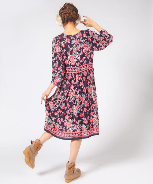 Another Edition（アナザーエディション）の「AE[S]R FLW BAMBOO OP（ワンピース・レディース・ベージュ/ネイビー/ライラック・フリー）」の6枚目の写真