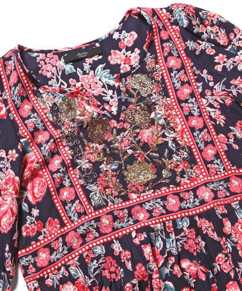 Another Edition（アナザーエディション）の「AE[S]R FLW BAMBOO OP（ワンピース・レディース・ベージュ/ネイビー/ライラック・フリー）」の7枚目の写真