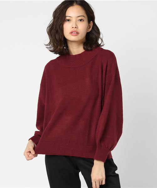 earth music&ecology（アースミュージックアンドエコロジー）の「・ワイドネックニットプルオーバー（ニット/セーター・レディース・ブラック/ブルーグリーン/キャメル/杢グレー/ボルドー/ネイビー/アイボリー・FREE）」の13枚目の写真