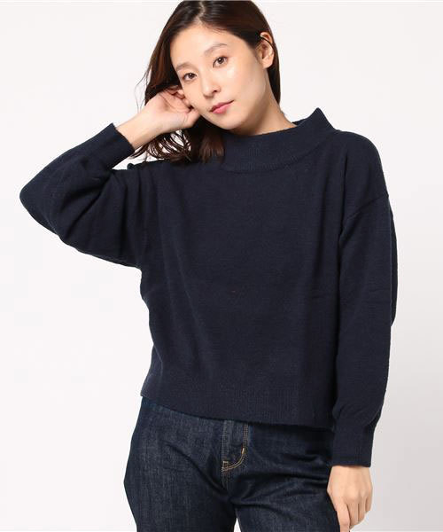 earth music&ecology（アースミュージックアンドエコロジー）の「・ワイドネックニットプルオーバー（ニット/セーター・レディース・ブラック/ブルーグリーン/キャメル/杢グレー/ボルドー/ネイビー/アイボリー・FREE）」の5枚目の写真