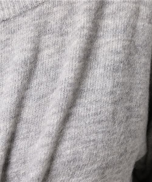 earth music&ecology（アースミュージックアンドエコロジー）の「・ワイドネックニットプルオーバー（ニット/セーター・レディース・ブラック/ブルーグリーン/キャメル/杢グレー/ボルドー/ネイビー/アイボリー・FREE）」の9枚目の写真