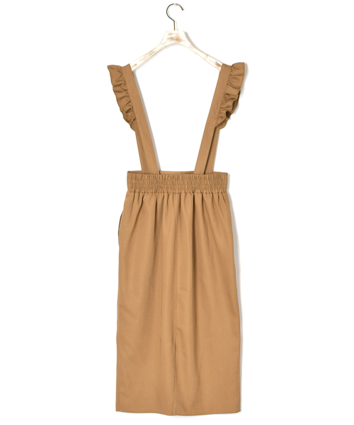 w closet(ダブルクローゼット)の「フリルサスペンダー付きスカート(スカート・レディース・ベージュ/ブラック/カーキ・FREE)」の15枚目の写真