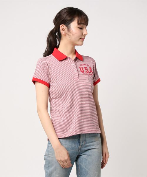 Champion Golf(チャンピオンゴルフ)の「【Champion/チャンピオン】レディース GOLF ポロシャツ(ポロシャツ・レディース・サックスブルー/グリーン/レッド/マスタード・LARGE/MEDIUM)」の4枚目の写真