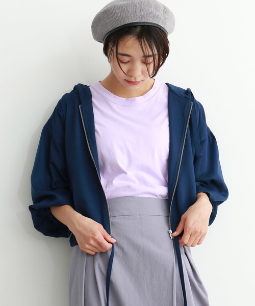 FREE'S MART（フリーズマート）の「◆フーディードロストブルゾン（ブルゾン・レディース・ホワイト/ネイビー/グリーン・FREE）」の7枚目の写真