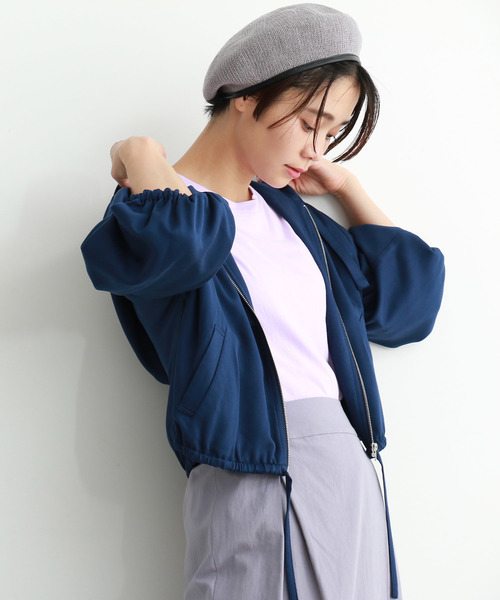 FREE'S MART（フリーズマート）の「◆フーディードロストブルゾン（ブルゾン・レディース・ホワイト/ネイビー/グリーン・FREE）」の13枚目の写真