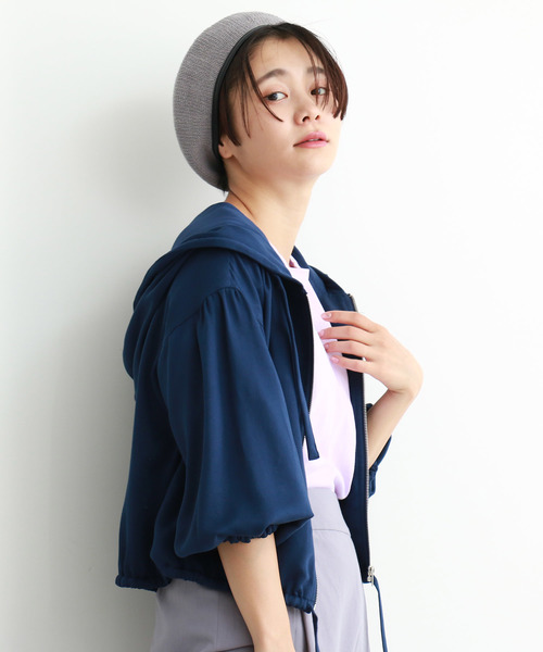 FREE'S MART（フリーズマート）の「◆フーディードロストブルゾン（ブルゾン・レディース・ホワイト/ネイビー/グリーン・FREE）」の15枚目の写真