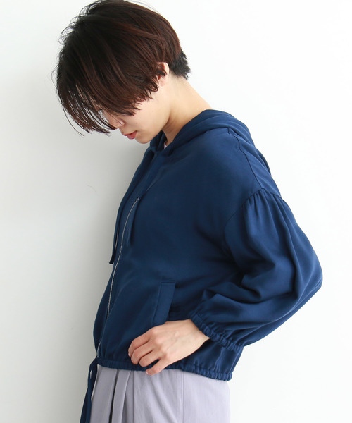 FREE'S MART（フリーズマート）の「◆フーディードロストブルゾン（ブルゾン・レディース・ホワイト/ネイビー/グリーン・FREE）」の21枚目の写真