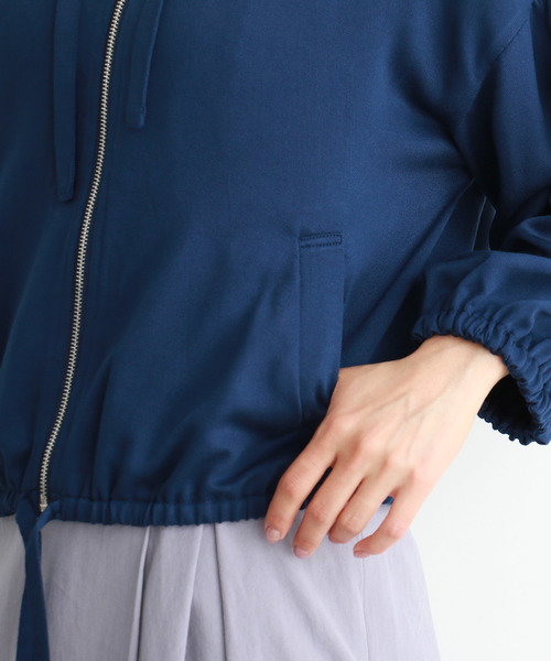 FREE'S MART（フリーズマート）の「◆フーディードロストブルゾン（ブルゾン・レディース・ホワイト/ネイビー/グリーン・FREE）」の8枚目の写真