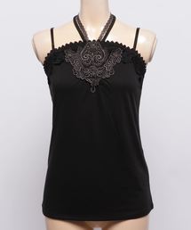 axes femme（アクシーズファム）の「レースホルターネックキャミ