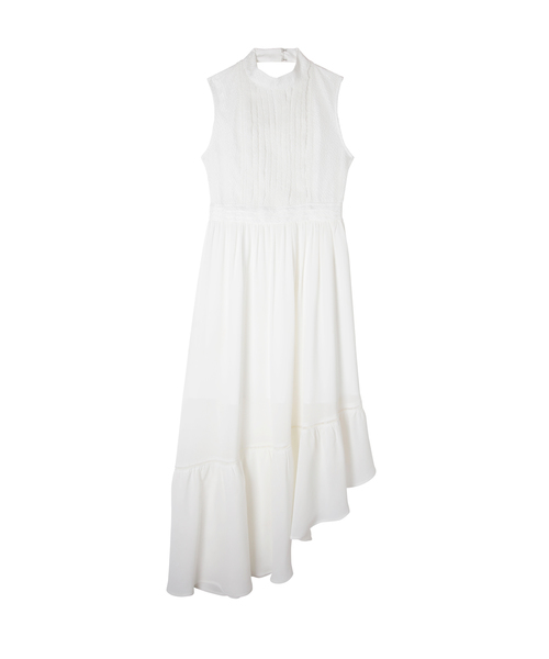新品♡エイミーイストワール ワンピース バックレースアップアシメ フレア 白 M 新品♡エイミーイストワール ワンピース バックレースアップ