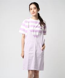 ボーダーインナー×ジャンパースカート