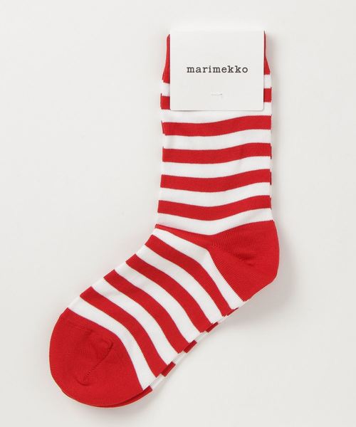 marimekko（マリメッコ）の「TASARAITA SOCKS / VERNA 2（ソックス/靴下・キッズ・ブラック/レッド/ブルー・31/25/28）」の6枚目の写真