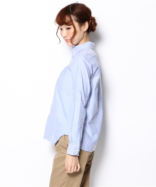 BEAMS BOY（ビームスボーイ）の「BEAMS BOY / オックスフォード BDシャツ（シャツ/ブラウス・レディース・ホワイト/ブルー/ピンク・0/1）」の5枚目の写真