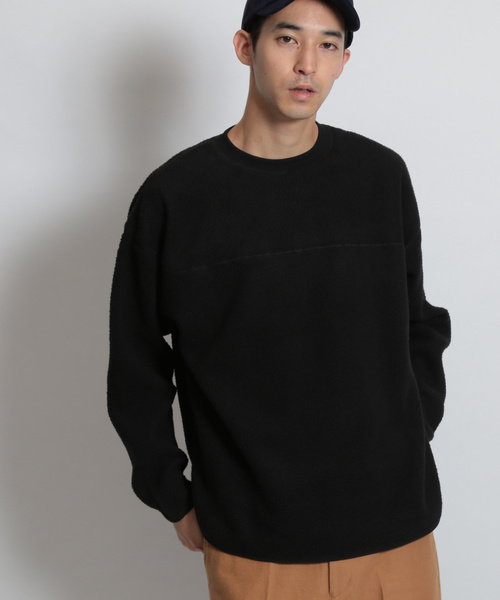 niko and...（ニコアンド）の「ボアボートネックプルオーバー（Tシャツ/カットソー・メンズ・アイボリー/パープル/キャメル/ブラック・LARGE/MEDIUM）」の2枚目の写真