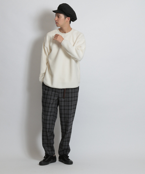 niko and...（ニコアンド）の「ボアボートネックプルオーバー（Tシャツ/カットソー・メンズ・アイボリー/パープル/キャメル/ブラック・LARGE/MEDIUM）」の10枚目の写真