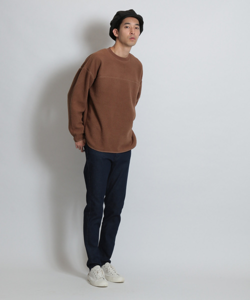 niko and...（ニコアンド）の「ボアボートネックプルオーバー（Tシャツ/カットソー・メンズ・アイボリー/パープル/キャメル/ブラック・LARGE/MEDIUM）」の15枚目の写真