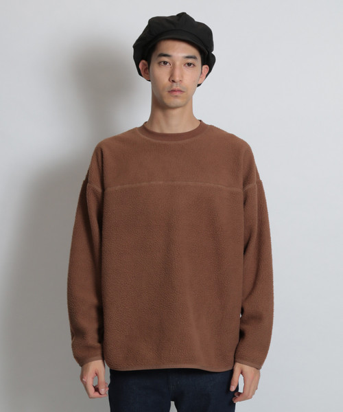 niko and...（ニコアンド）の「ボアボートネックプルオーバー（Tシャツ/カットソー・メンズ・アイボリー/パープル/キャメル/ブラック・LARGE/MEDIUM）」の13枚目の写真