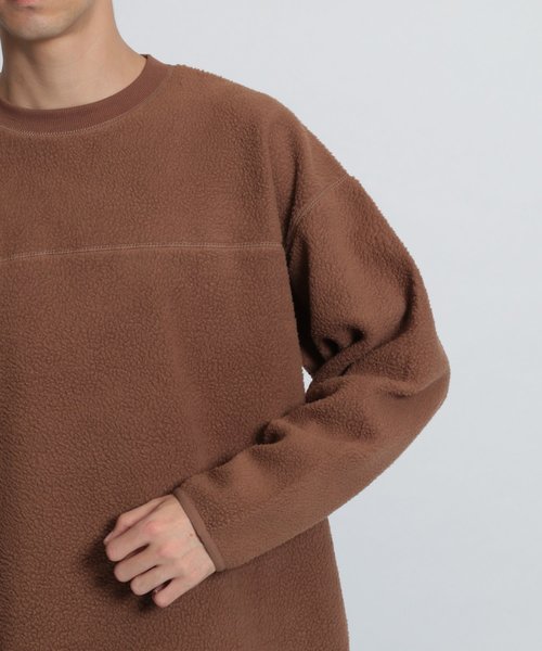 niko and...（ニコアンド）の「ボアボートネックプルオーバー（Tシャツ/カットソー・メンズ・アイボリー/パープル/キャメル/ブラック・LARGE/MEDIUM）」の18枚目の写真