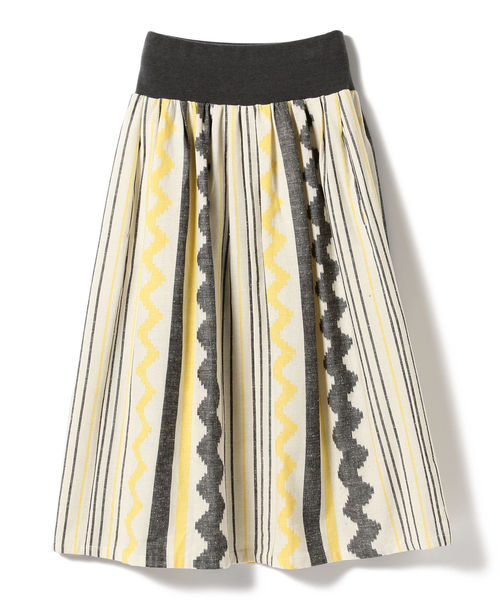 fennica（フェニカ）の「GOOD WEAVER × fennica / 別注 久留米絣 ギャザー フレアスカート（スカート・レディース・ブルー/グリーン・ONE SIZE）」の11枚目の写真