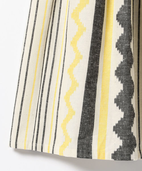 fennica（フェニカ）の「GOOD WEAVER × fennica / 別注 久留米絣 ギャザー フレアスカート（スカート・レディース・ブルー/グリーン・ONE SIZE）」の18枚目の写真