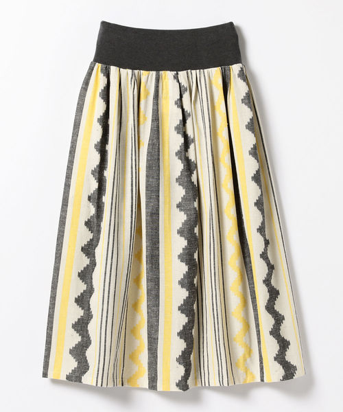 fennica（フェニカ）の「GOOD WEAVER × fennica / 別注 久留米絣 ギャザー フレアスカート（スカート・レディース・ブルー/グリーン・ONE SIZE）」の15枚目の写真