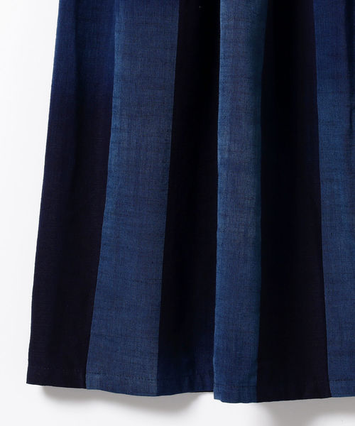 fennica（フェニカ）の「GOOD WEAVER × fennica / 別注 久留米絣 ギャザー フレアスカート（スカート・レディース・ブルー/グリーン・ONE SIZE）」の10枚目の写真