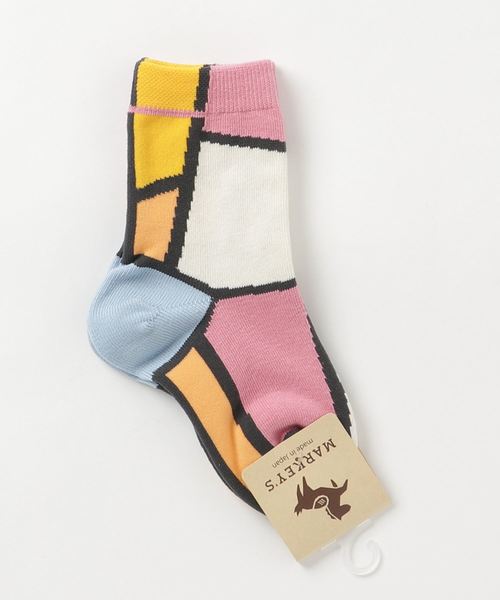 MARKEY'S(マーキーズ)の「パレット ソックス(9-13・14-18cm)(ソックス/靴下)」|ピンク