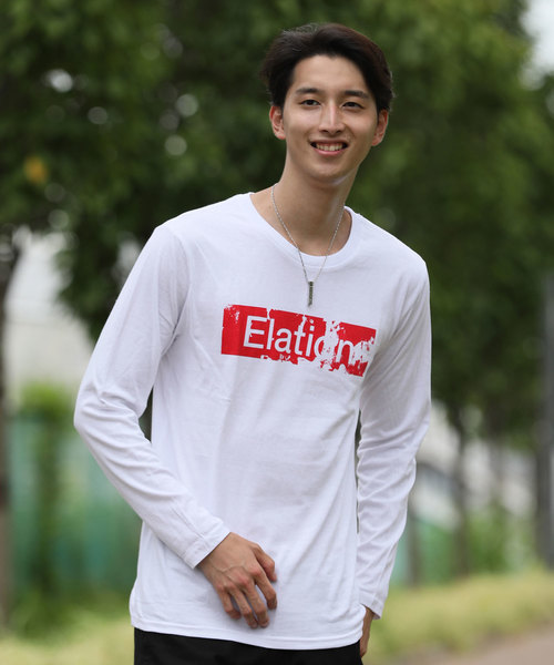 TopIsm(トップイズム)の「シンプルロゴプリントロングTシャツ(Tシャツ/カットソー・メンズ・A/B/C/D/F/G/H/I/J/K/L/M/N/O/P/Q/R/S/T・LL/M/L)」の2枚目の写真