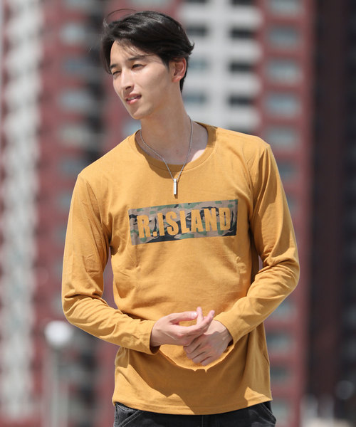 TopIsm(トップイズム)の「シンプルロゴプリントロングTシャツ(Tシャツ/カットソー・メンズ・A/B/C/D/F/G/H/I/J/K/L/M/N/O/P/Q/R/S/T・LL/M/L)」の6枚目の写真