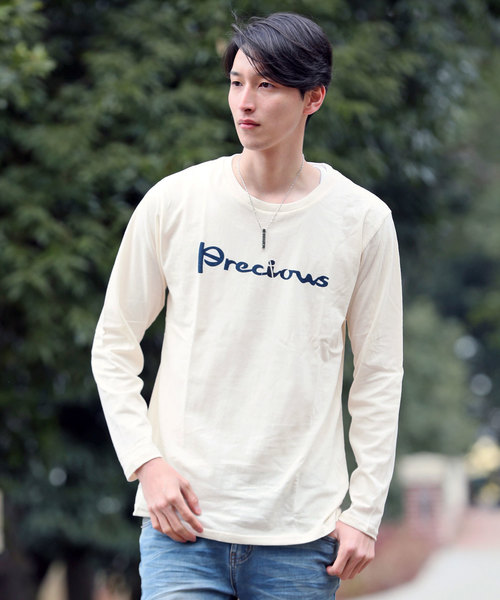 TopIsm(トップイズム)の「シンプルロゴプリントロングTシャツ(Tシャツ/カットソー・メンズ・A/B/C/D/F/G/H/I/J/K/L/M/N/O/P/Q/R/S/T・LL/M/L)」の10枚目の写真