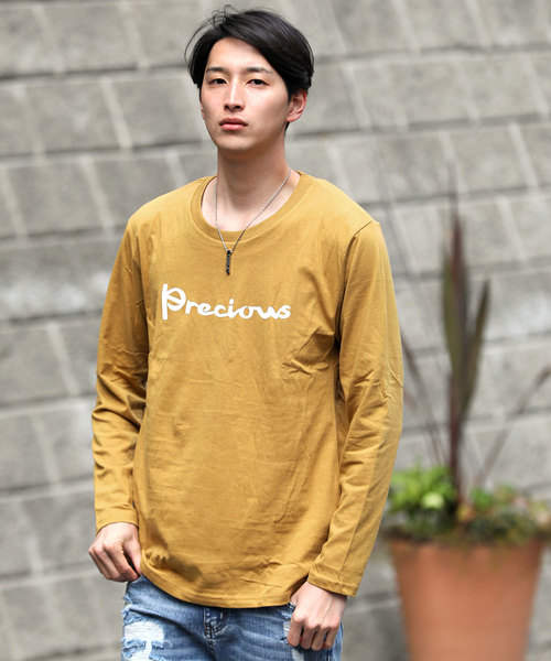 TopIsm(トップイズム)の「シンプルロゴプリントロングTシャツ(Tシャツ/カットソー・メンズ・A/B/C/D/F/G/H/I/J/K/L/M/N/O/P/Q/R/S/T・LL/M/L)」の12枚目の写真