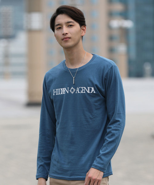 TopIsm(トップイズム)の「シンプルロゴプリントロングTシャツ(Tシャツ/カットソー・メンズ・A/B/C/D/F/G/H/I/J/K/L/M/N/O/P/Q/R/S/T・LL/M/L)」の15枚目の写真